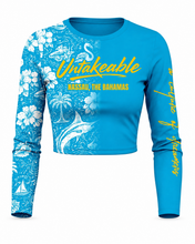 Load image into Gallery viewer, Bahama Blue Cropped Rashguard | Heritage Collection
