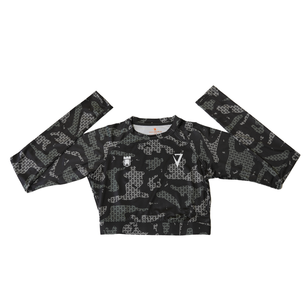Origin Collection | Obsidian Cropped Long-sleeve Compression Shirt